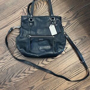 Coach Black Leather Shoulder Bag